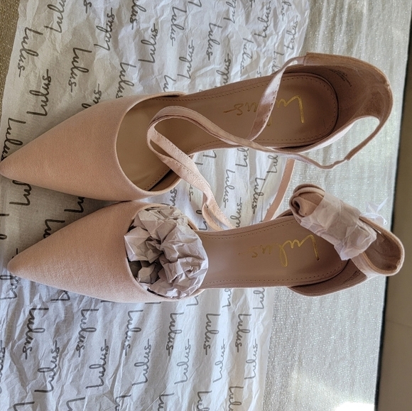 New Lulus natural color Wylenn heels 6.5 - Picture 11 of 16